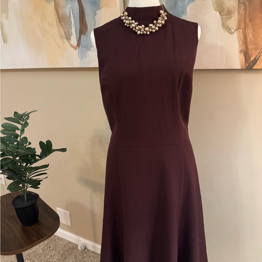 Banana Republic Factory Sleeveless Maroon Midi Dress